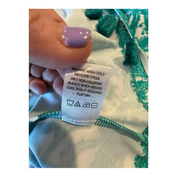 Cabana Life UPF 50 Women's Off-Shoulder Turquoise Resort Mini Dress Beach Cruise - Picture 11 of 16